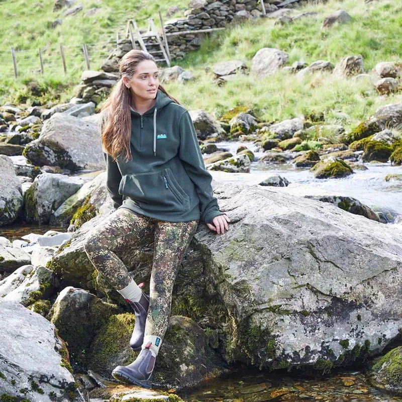 Ridgeline Women's Ballistic Fleece Hoodie - Deep Forest-2