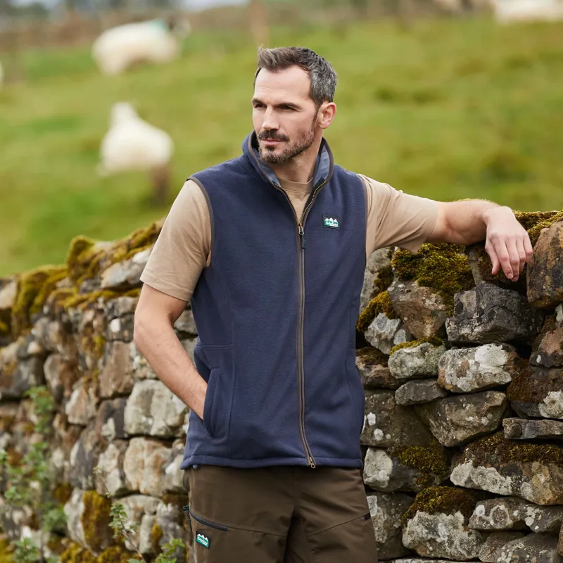 Ridgeline Men's Kodiak Fleece Gilet - Navy-7