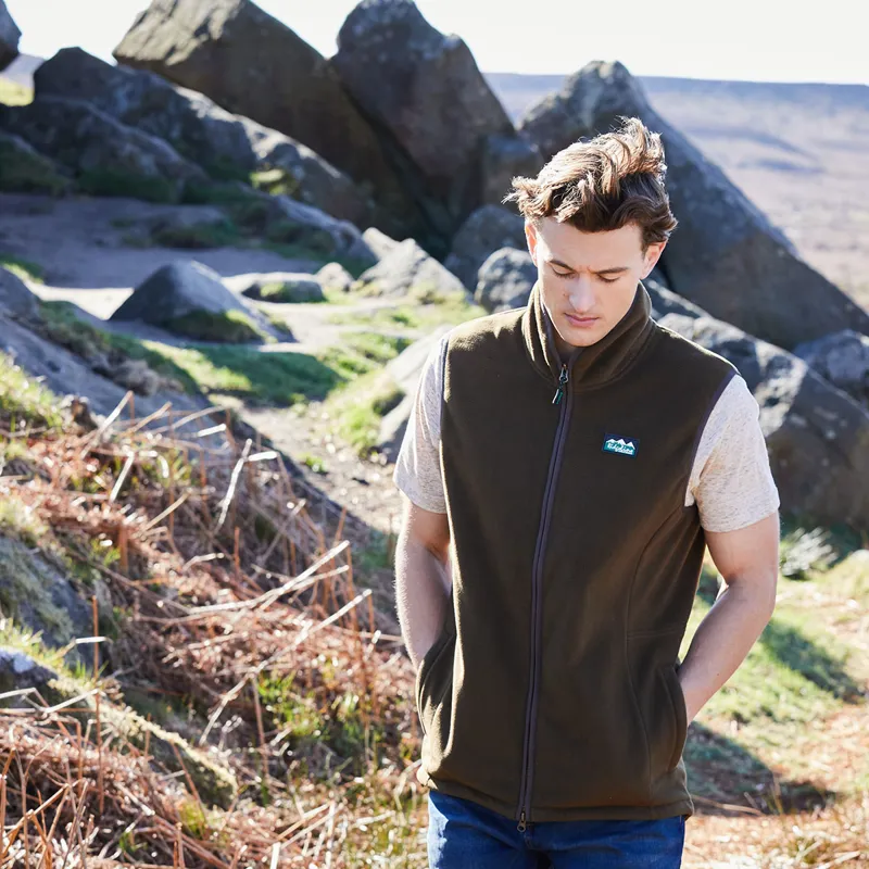 Ridgeline Men's Kodiak Fleece Gilet - Moody Teak-7