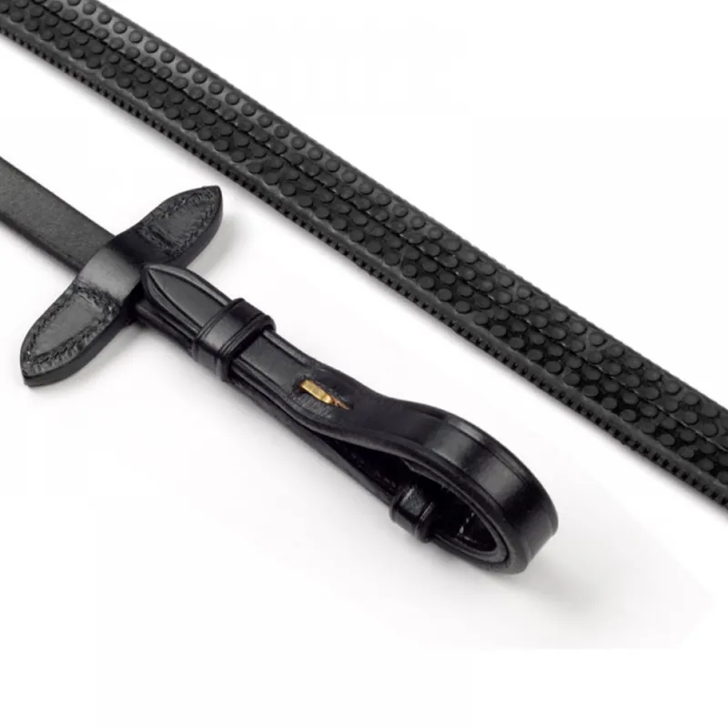 John Whitaker Eastwood Rubber Reins - Black