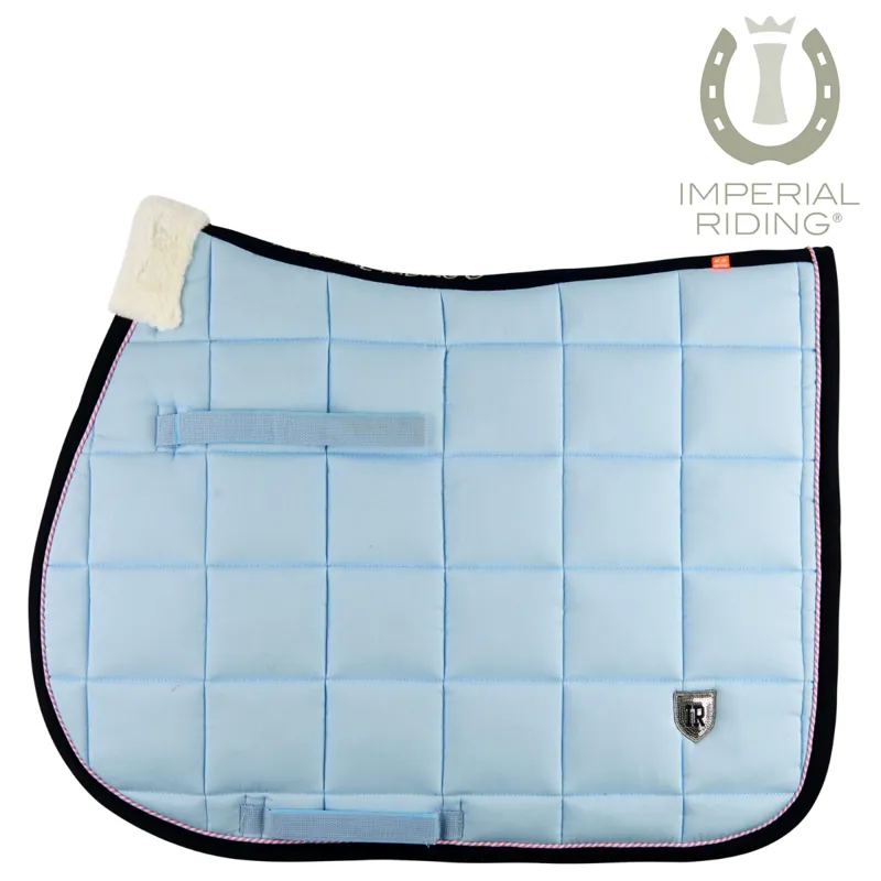 Imperial Riding Special Program Base Saddlepad - Light Blue/Navy
