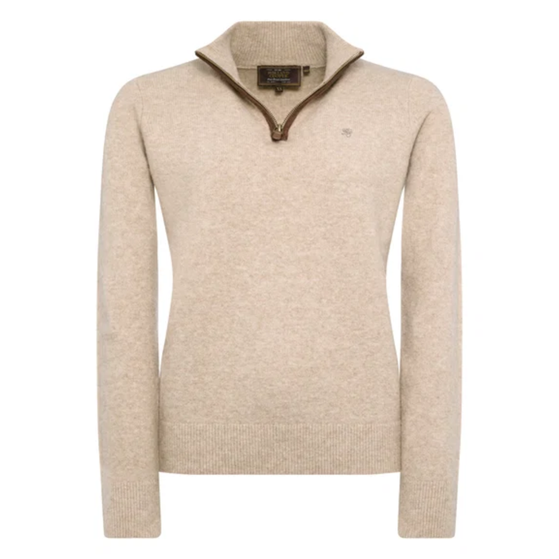 Holland Cooper Country Quarter Zip Knit - Oatmeal-4