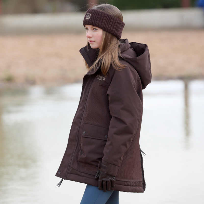 Aubrion Equestrian Young Rider Winter Coat - Espresso-7