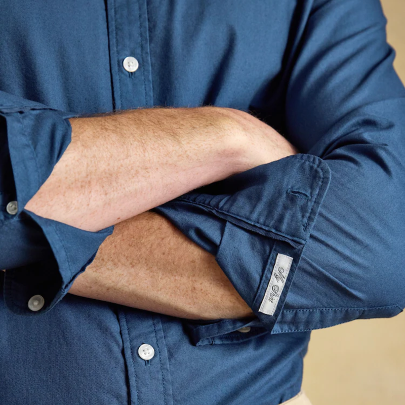 Joules Men's Oxford Classic Fit Cotton Shirt - Navy-5