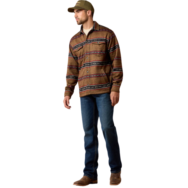 Ariat Men's Caldwell Printed Shirt Jacket - Toffee Serape-2
