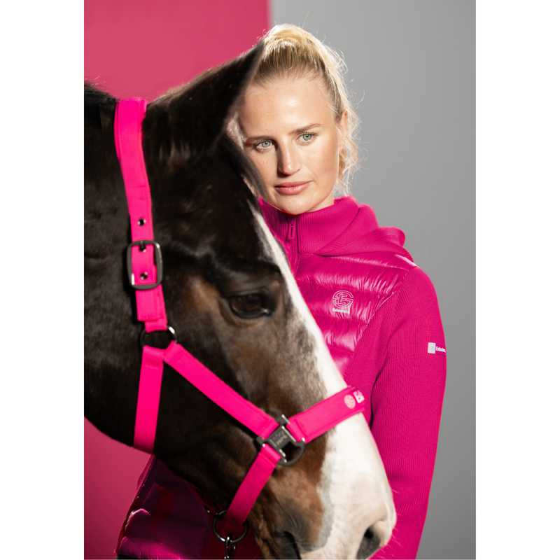 Eskadron Softshell Double Pin Headcollar - Lipstick-2