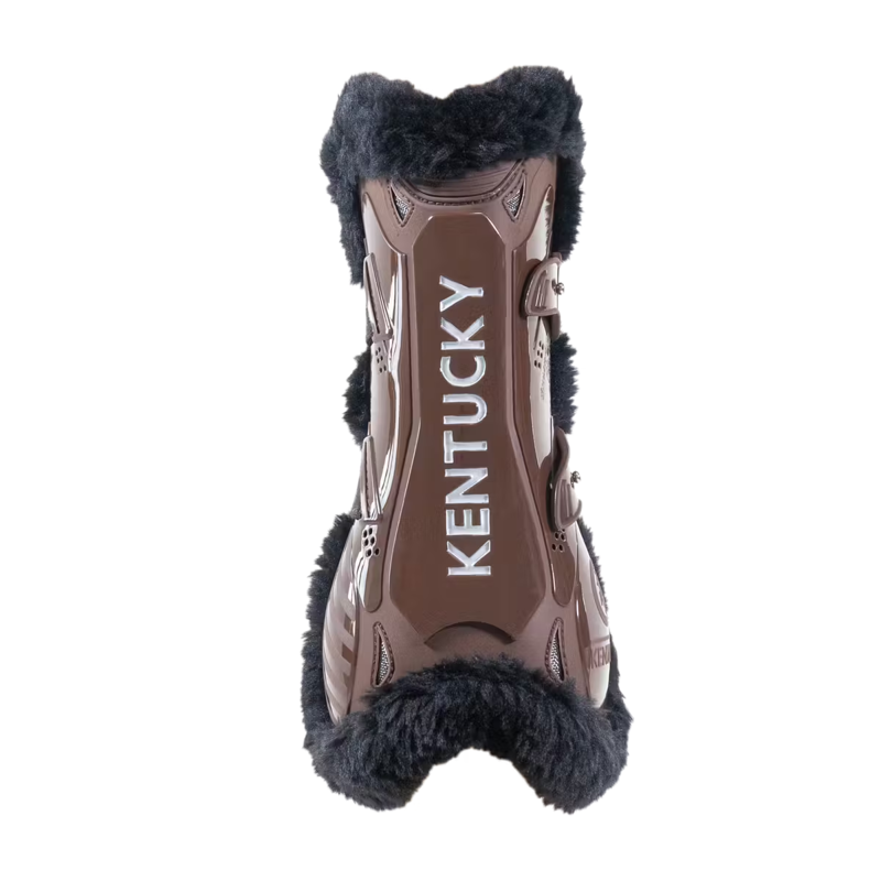 Kentucky Vegan Sheepskin Tendon Boots Bamboo Shield - Brown/Black-2