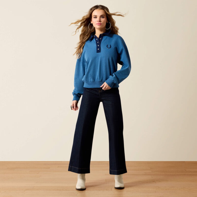 Ariat Women's Hold Your Horses Sweatshirt - Indigo-4