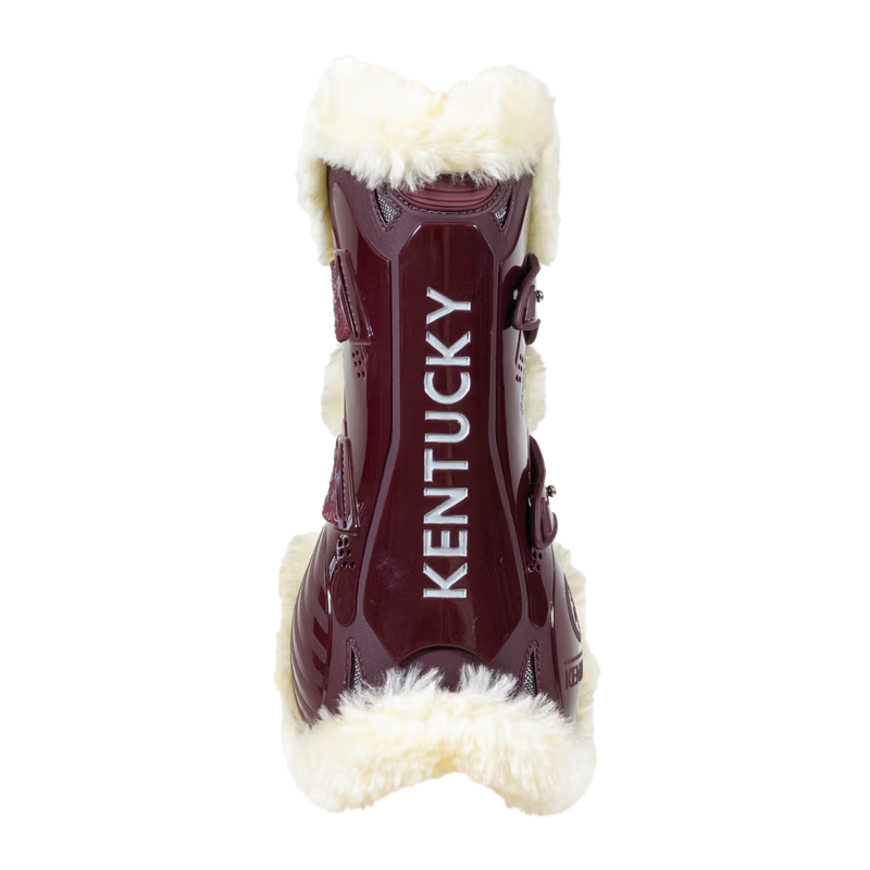 Kentucky Vegan Sheepskin Tendon Boots Bamboo Shield - Bordeaux-2