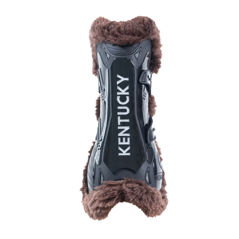 Kentucky Vegan Sheepskin Tendon Boots Bamboo Shield - Black/Brown-2