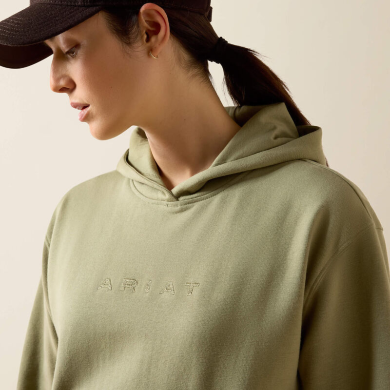 Ariat Women's Martine Hooded Sweatshirt - Oil Green-2