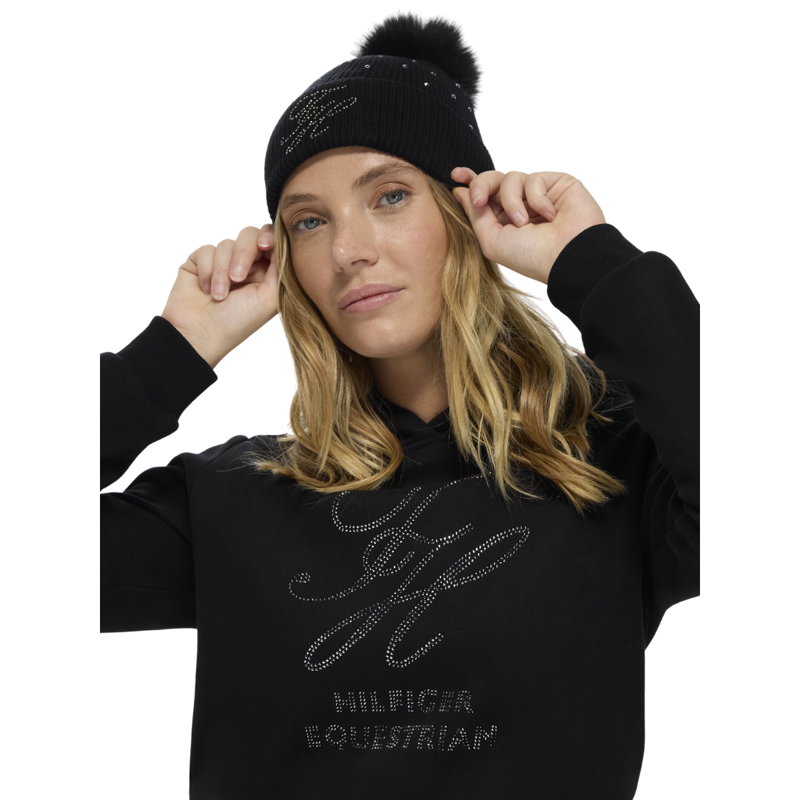Tommy Hilfiger Estelle Women's Rhinestone Hoodie - Black-2