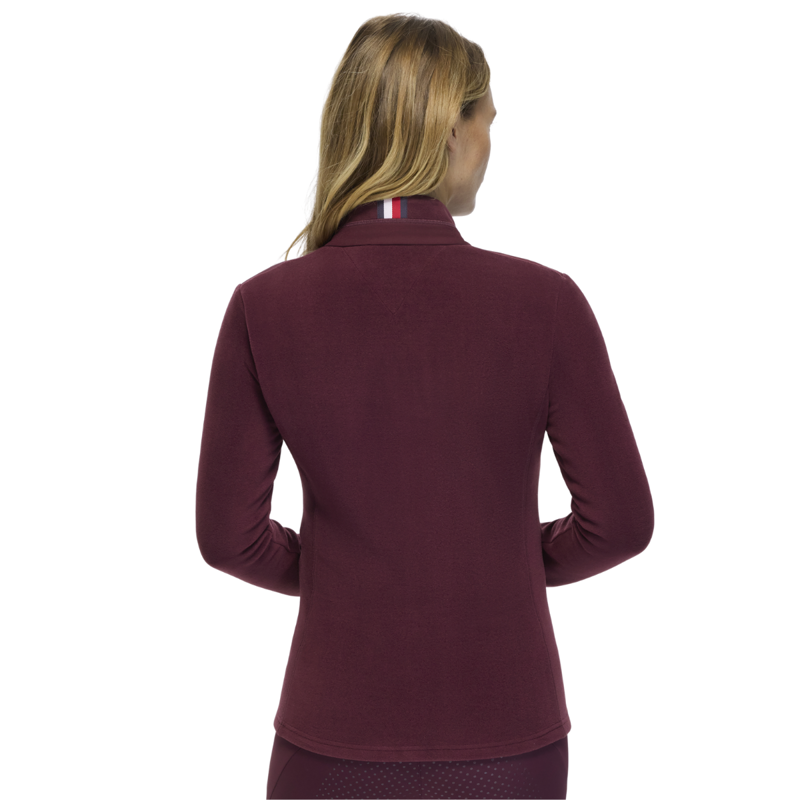 Tommy Hilfiger Elmonte Women's Fleece Jacket - Deep Burgundy-1