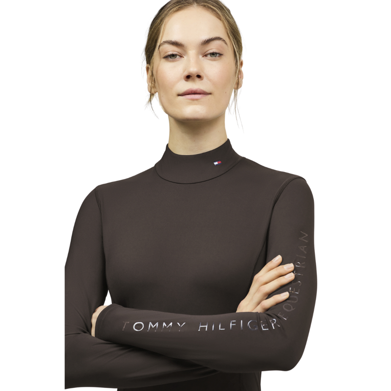 Tommy Hilfiger Ava Women's  High Neck Base Layer - Cacao-2