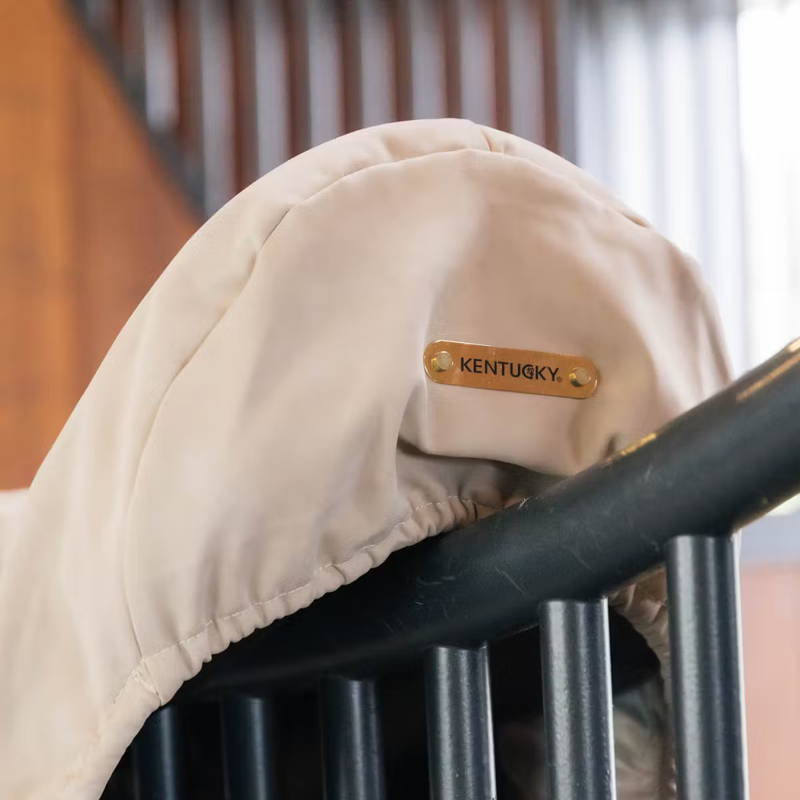 Kentucky Dressage Saddle Cover with Logo Plate - Beige-2