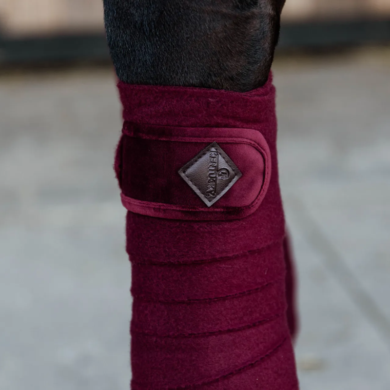 Kentucky Velvet Polar Fleece Bandages - Bordeaux-1