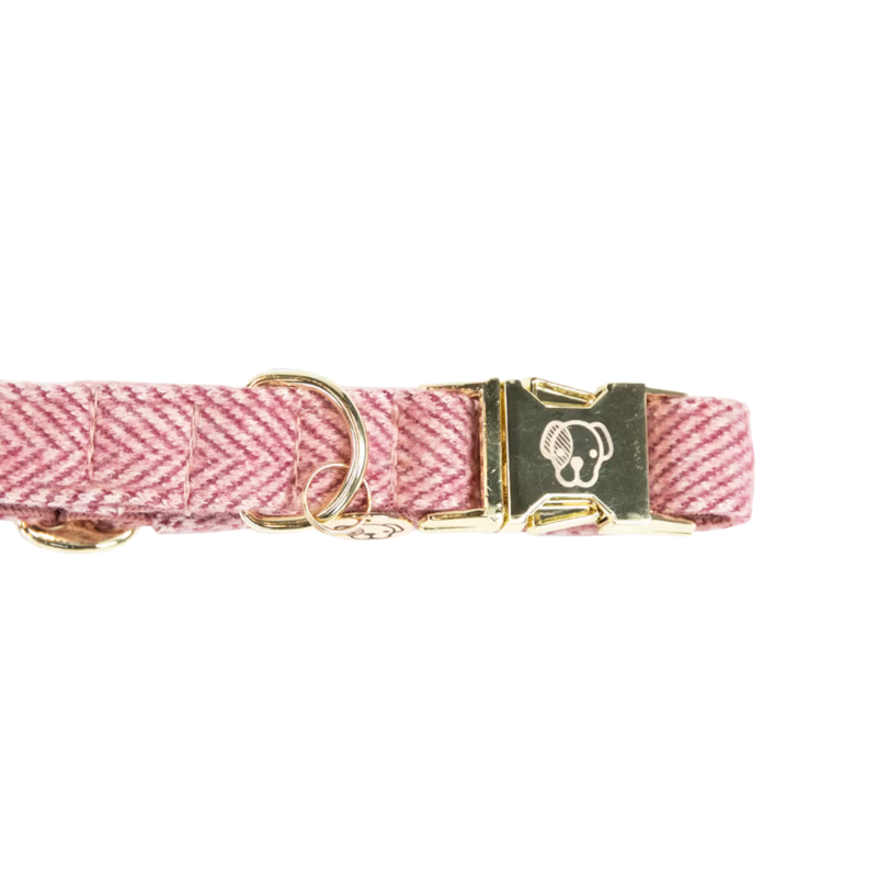 Kentucky Wool Dog Collar - Pink-2