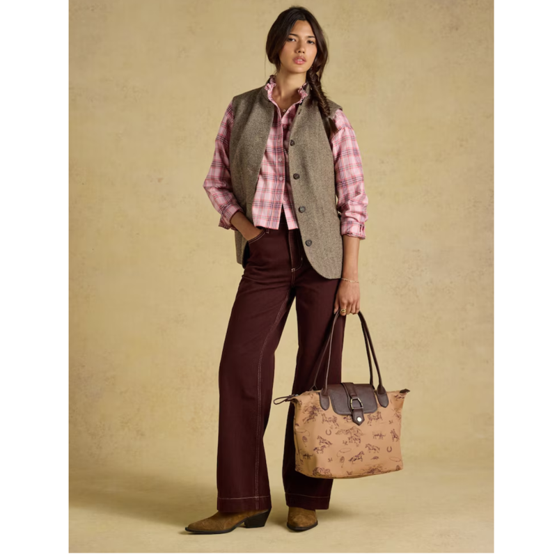 Joules Edie Zip Top Shopper Bag - Neutral Rodeo-2