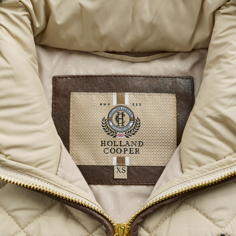 Holland Cooper Boughton Diamond Quilt Jacket - Stone-5