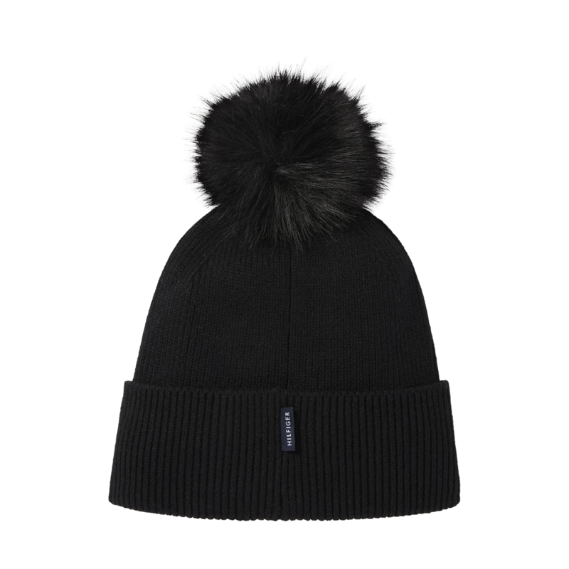 Tommy Hilfiger Daly Women's Rhinestone Pom Pom Beanie - Black-2