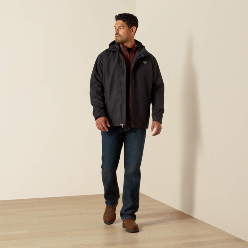 Ariat Men's Rebar Stormshell Lightweight Waterproof Jacket - Black-2