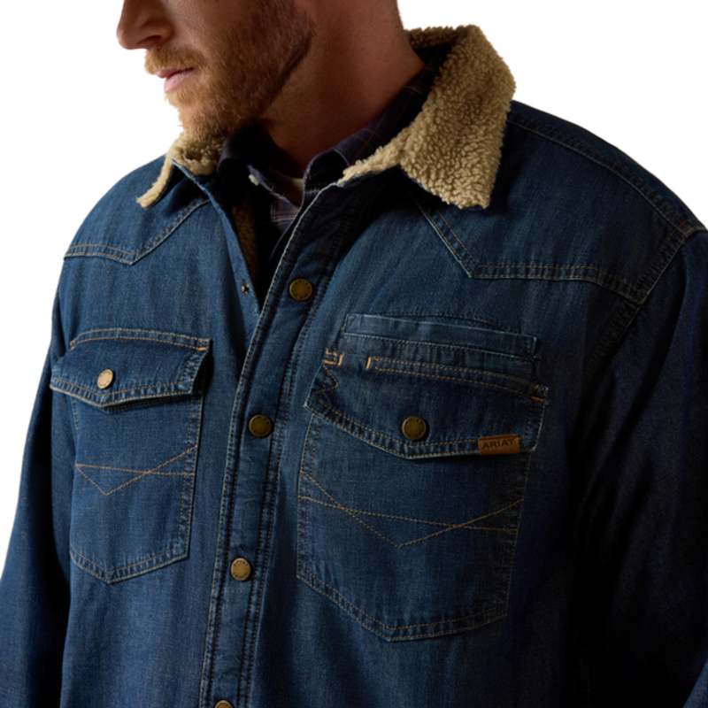 Ariat Men's Sherpa Lined Shirt Jacket - Stewart-3