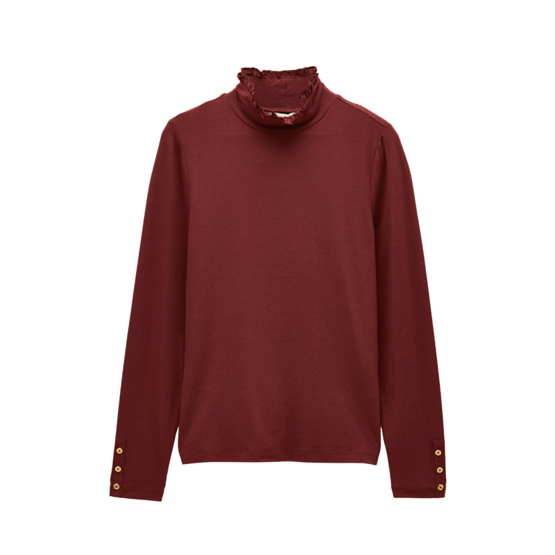 Joules Ladies Amy Jersey Top - Russet-4
