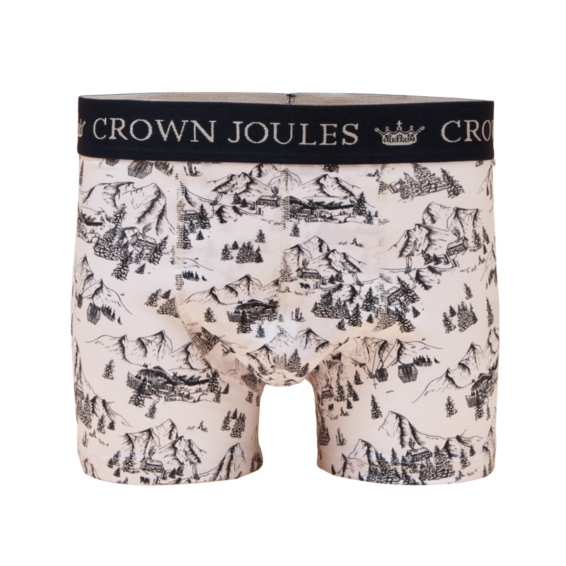 Joules Men's Crown Joules 2 Pack Boxers - Cream/Navy-2