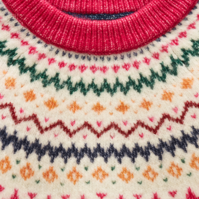 Joules Girls' Stardust Jumper -  Pink/Cream-2