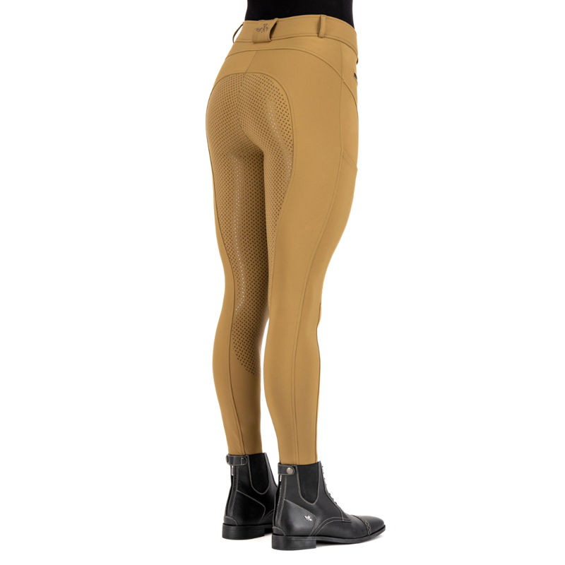 HV Polo Ladies Favourite Sporty Full Grip Breeches - Straw-4