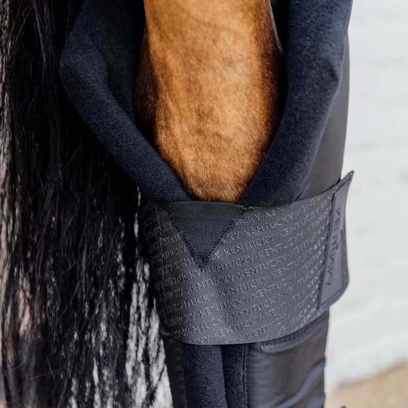 Kentucky Stable Boots PROtect Long Hind with Hook Protector - Black-1