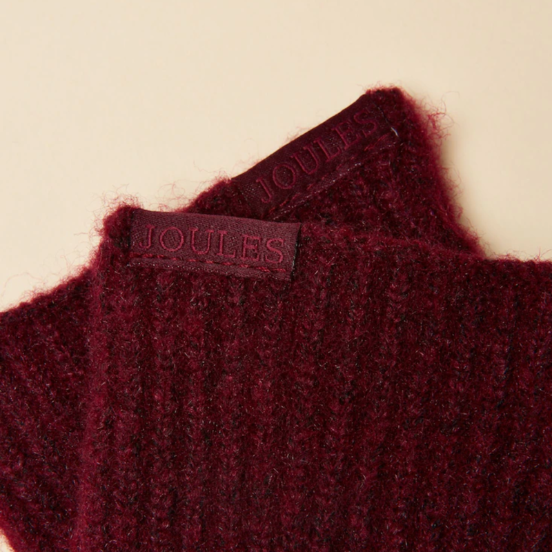 Joules Ladies Fine Knit Glove - Berry Red-2