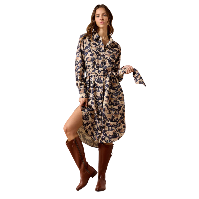 Ariat Women's Culham Dress - Navy Coincide Print-1