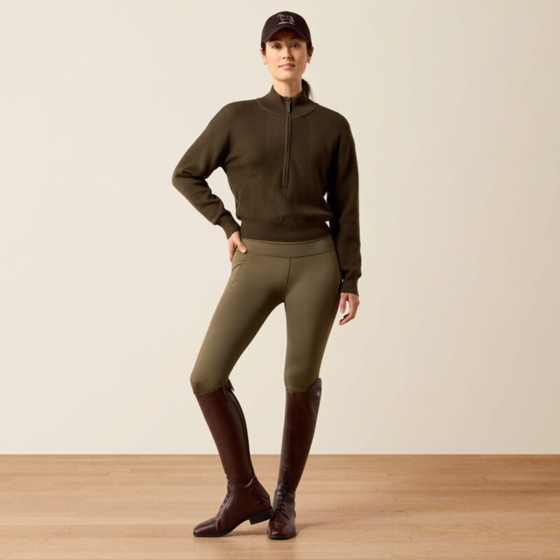 Ariat Women's Foxleigh 1/2 Zip Sweater - Earth-4