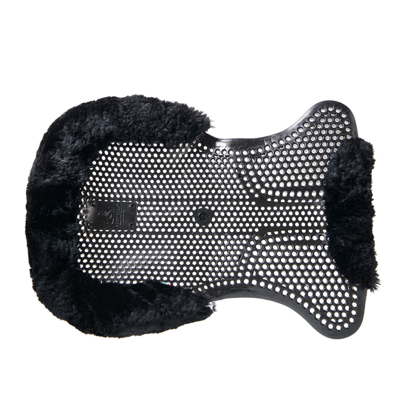 Acavallo Gel Pad and Front Riser Sheep Cut Out Just Gel - Black-2