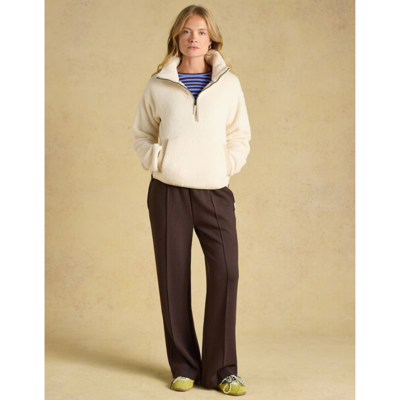 Joules Ladies Short Tilly Fleece - Cream-7