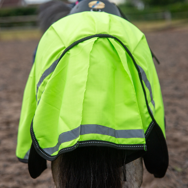 Gallop Ponie Retro Reflective Waterproof Exercise Sheet - Yellow-2