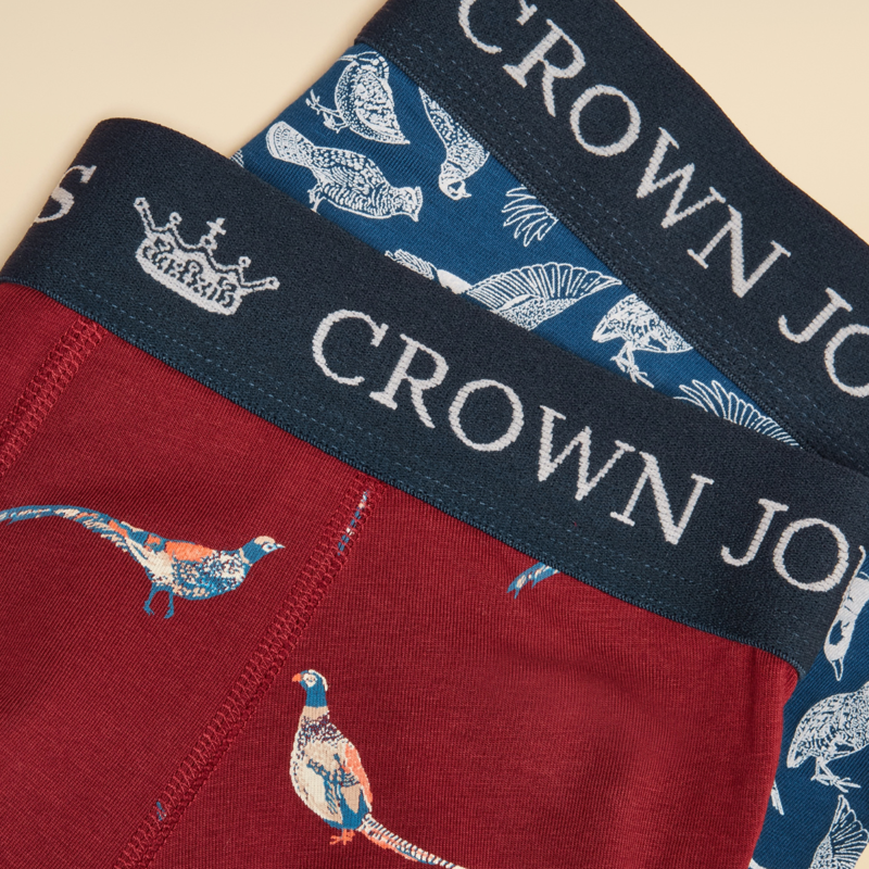 Joules Men's Crown Joules 2 Pack Boxers - Navy/Burgundy-3