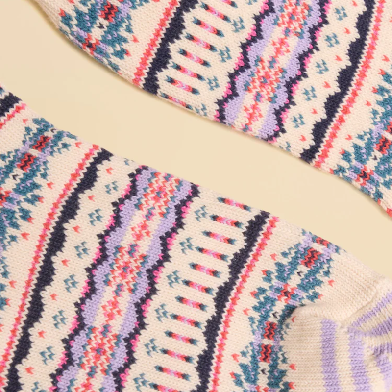 Joules Ladies Lucille Socks - Cream-2