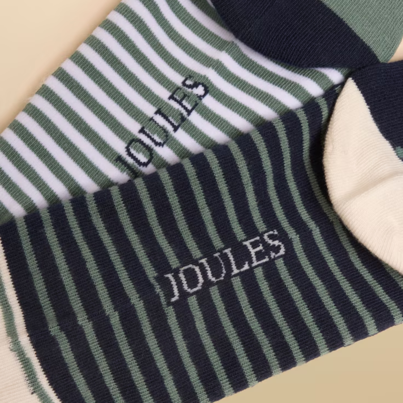 Joules Ladies Everyday 2 Pack Socks - Green Dog-2