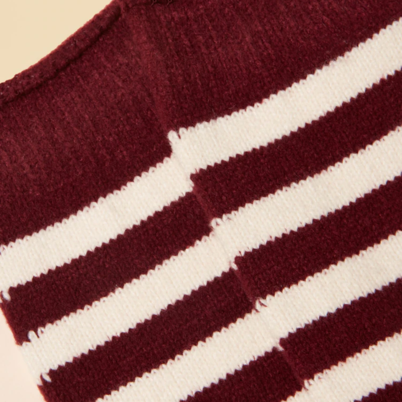 Joules Ladies Cosy Stripe Socks -  Berry Pink Stripe-2
