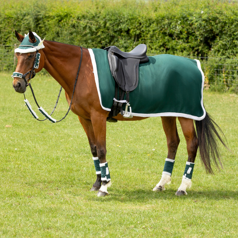Hy Equestrian Christmas Elf Exercise Sheet - Green/White-2