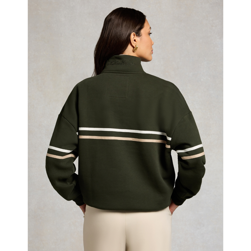 Holland Cooper Roan Quarter Zip - Spruce Green-1