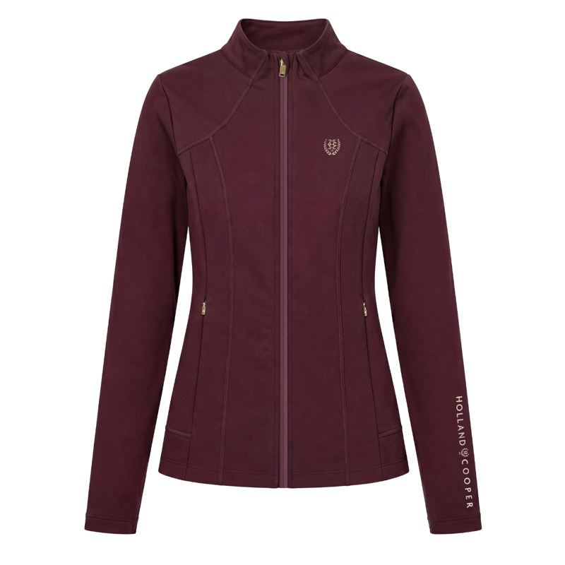 Holland Cooper Chiltern Zip Training Top - Mulberry-1