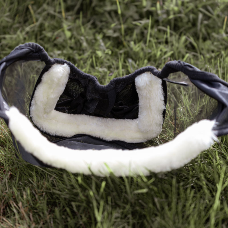 Kentucky Skin Friendly Fly Mask with Ears - Black-2