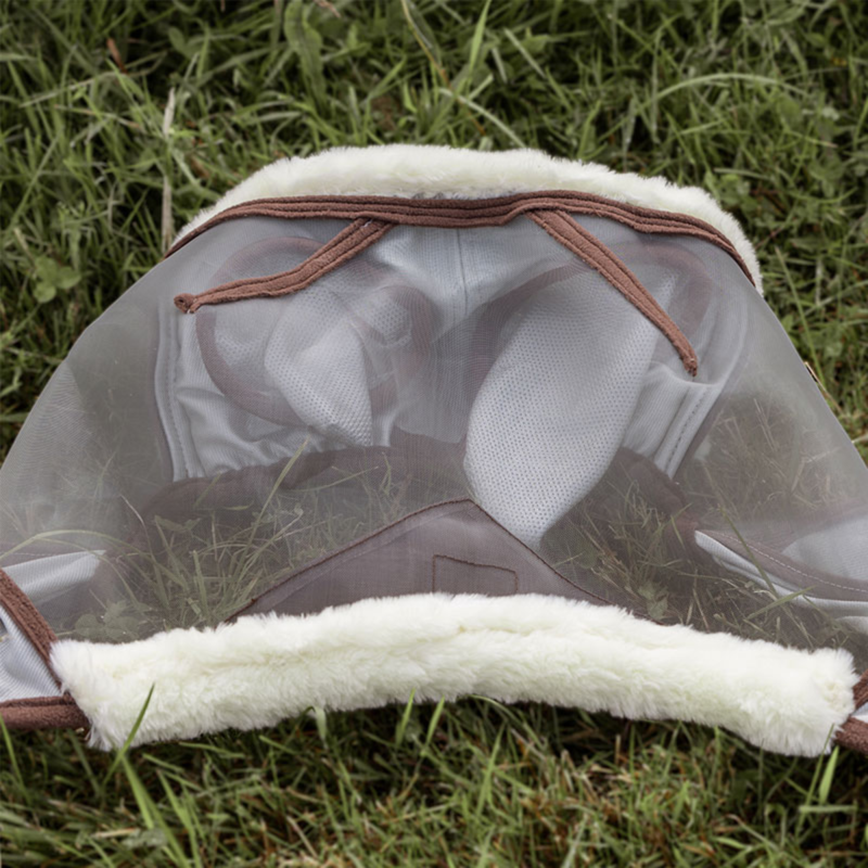 Kentucky Skin Friendly Fly Mask with Ears - Silver-2