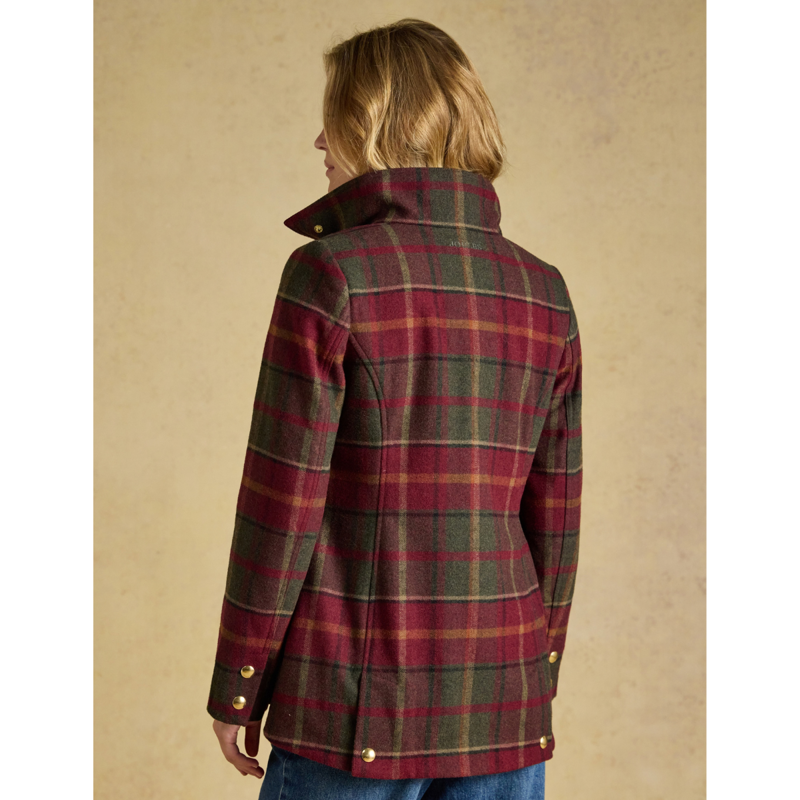 Joules Ladies Classic Fieldcoat - Red Check-1