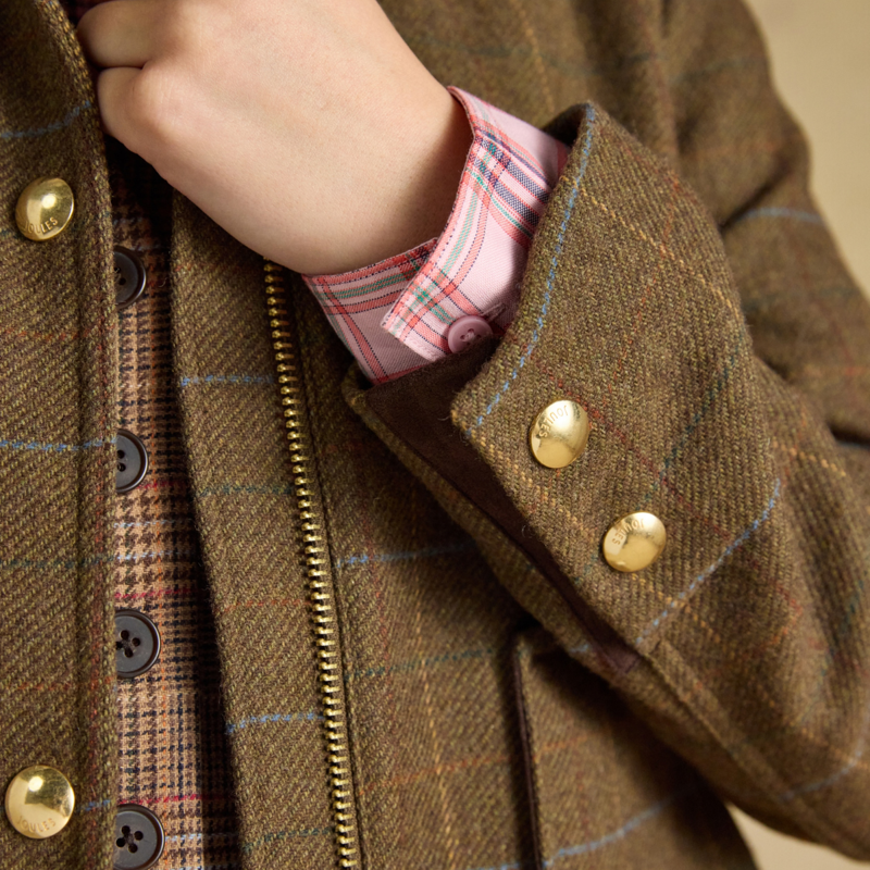 Joules Ladies Classic Fieldcoat - Brown Check-6