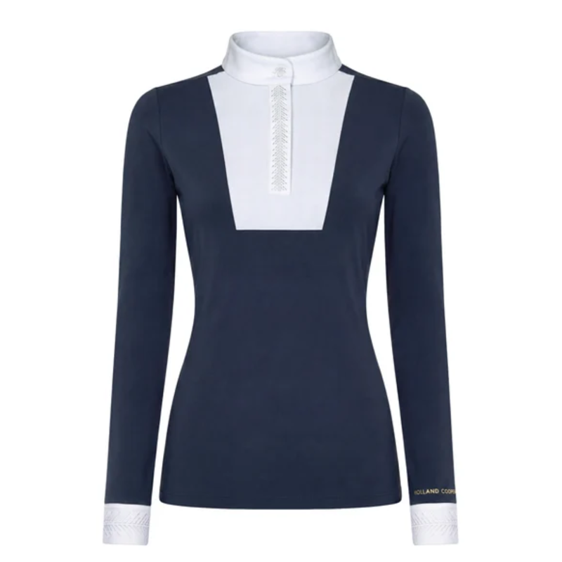 Holland Cooper Gatcombe Long Sleeve Show Shirt - Ink Navy-4