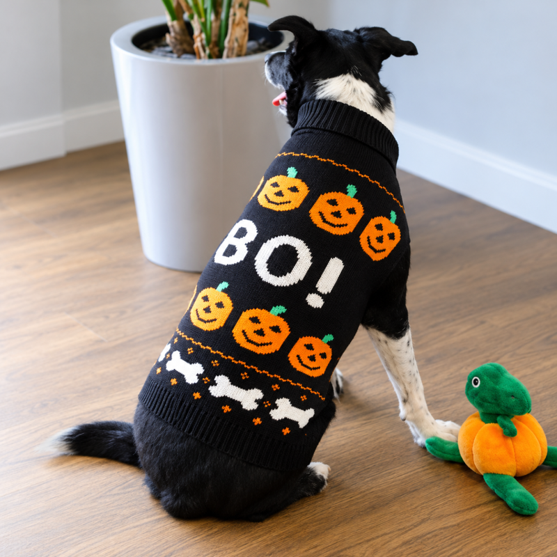 Rosewood Halloween Boo Knitted Jumper - Medium-2